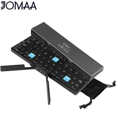 Ultra Mini Foldable Bluetooth Keyboard with Magnetic Stand & Aluminum Alloy Design