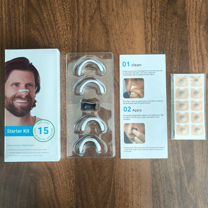 🌙 "15 Pairs Magnetic Nasal Strips – Anti-Snoring Breathing Aid for Better Sleep 