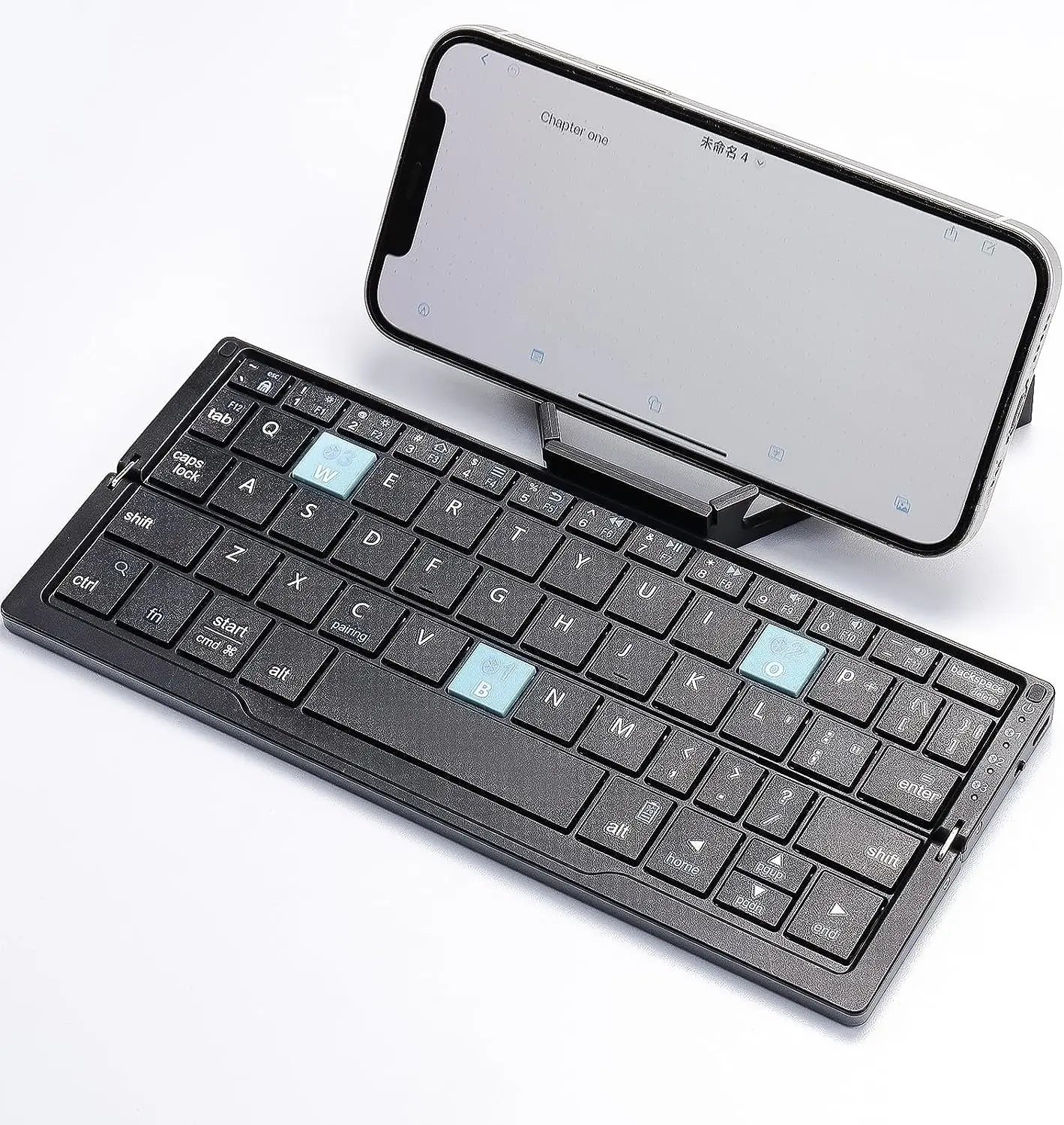 Ultra Mini Foldable Bluetooth Keyboard with Magnetic Stand & Aluminum Alloy Design