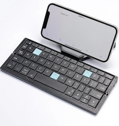 Ultra Mini Foldable Bluetooth Keyboard with Magnetic Stand & Aluminum Alloy Design