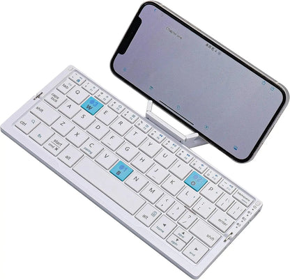 Ultra Mini Foldable Bluetooth Keyboard with Magnetic Stand & Aluminum Alloy Design